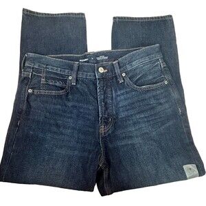 Old Navy High Rise Slouchy Straight Button Fly Blue Jeans Women’s 8 NEW